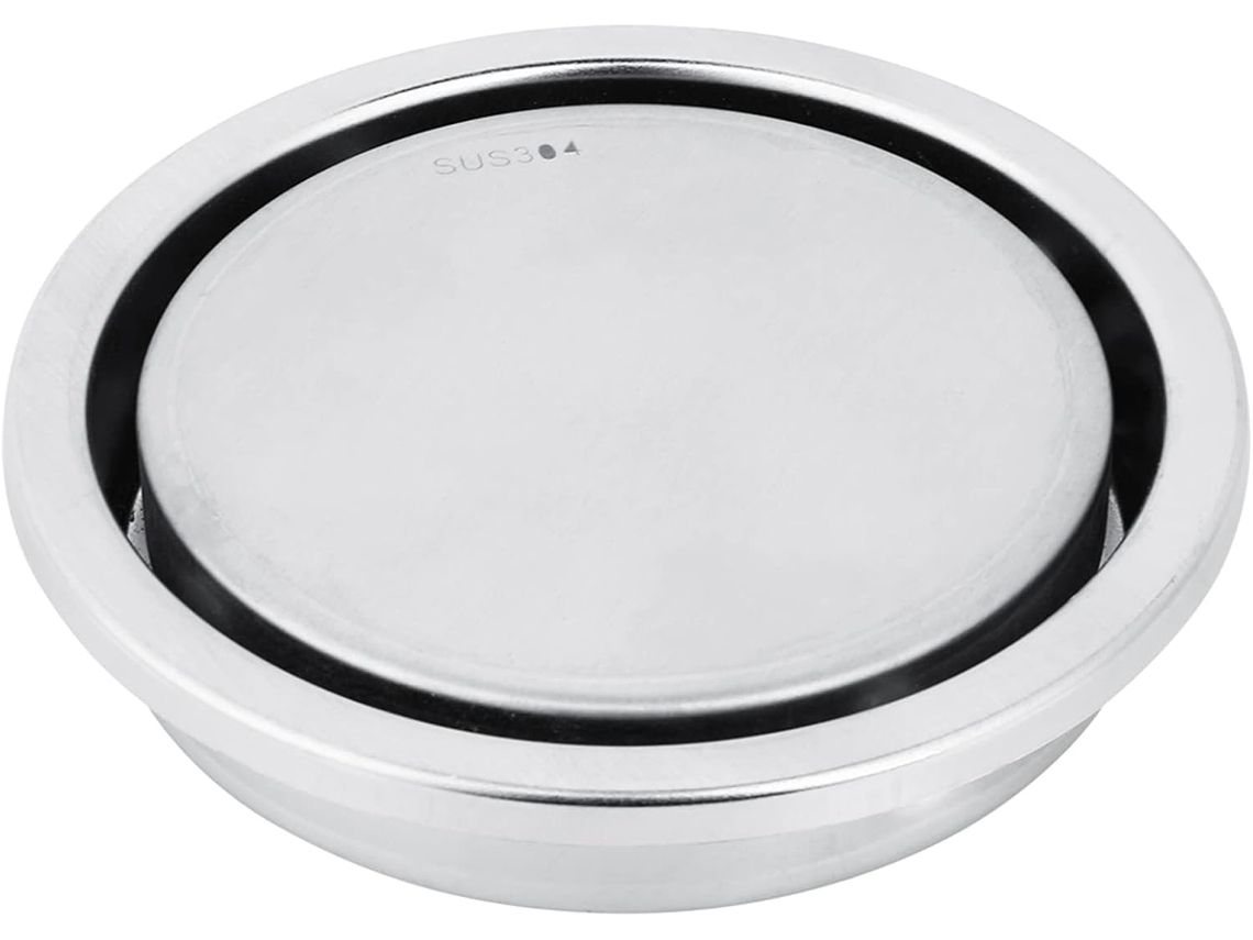 Ralo De Piso Redondo Estink Em Aço Inoxidável Com Sistema Anti-odor,