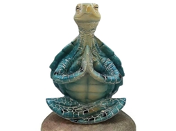 Figura De Meditação Tartaruga Marinha Estátua De Jardim Em Pose De Yoga