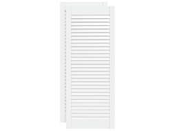 Portas de Armário Design de Persiana Pinho Maciço Branco MAISON EXCLUSIVE 2 Pcs