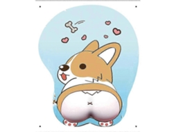 Mousepad 3d Corgi, Antiderrapante De Silicone Com Design De Cachorro Anime E Apoio Para Pulso, Ideal Para Escritório. Olysi Shop