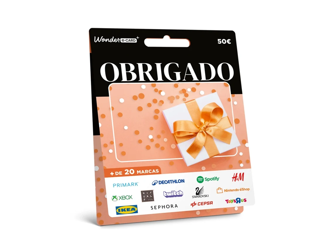 Cartão Presente LIFECOOLER Wonder E-card Obrigado 50€ (Físico)