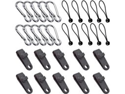 Presilha para Lona, ​​presilha Lona de Barraca, Mosquetão, Corda Elástica, ​​cam AQUAFORGE