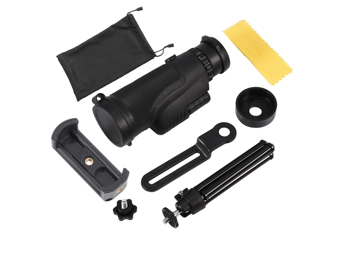 Telescópio Monocular EOOCOO (lupa 10x com Suporte para Celular)