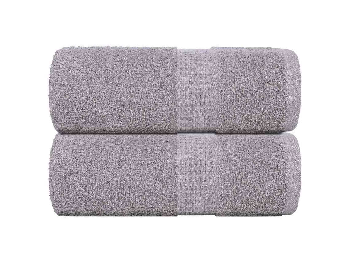 Vidaxl Toalhas De Bidé Frogn 2 Pcs 30x50 Cm 360 G/m² Cinzento