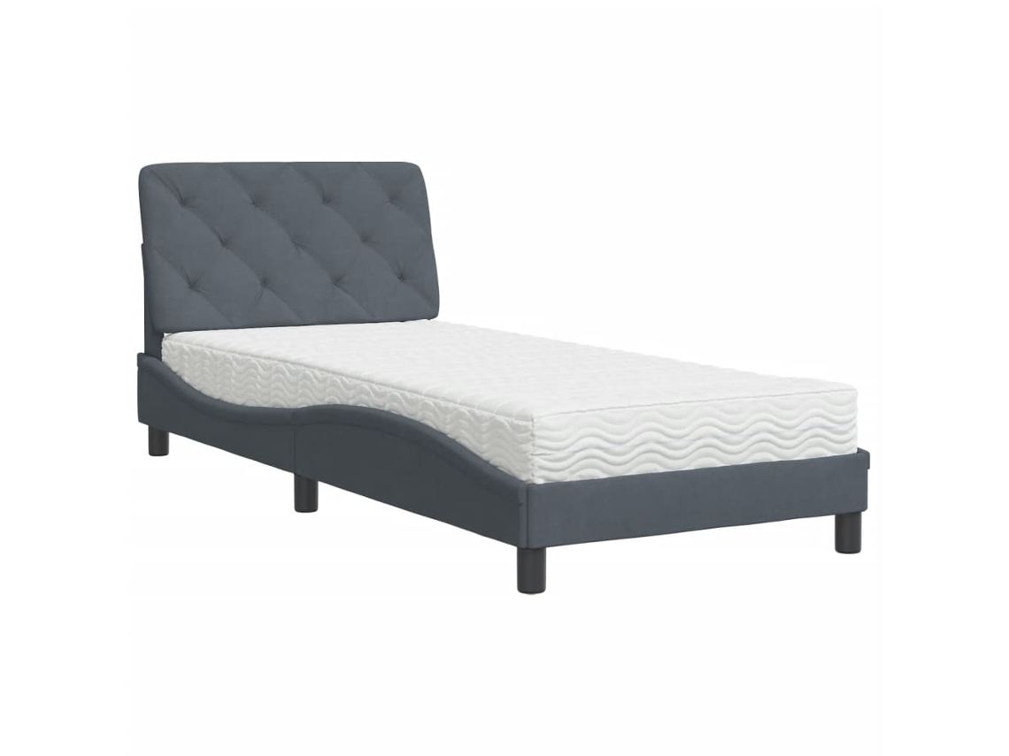 Bed, Beds Vidaxl Cinzeto Veludo (80 X 200 Cm)