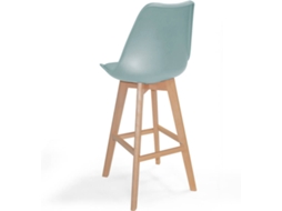Banco Alto VMO HOME New Tower Wood (47 cm x 52 cm x 52 cm - Água Marinha)