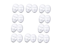 2026 máscaras Blancas Diy 12pcs para Fiestas de Disfraces Baile Cosplay Masquerade Branco
