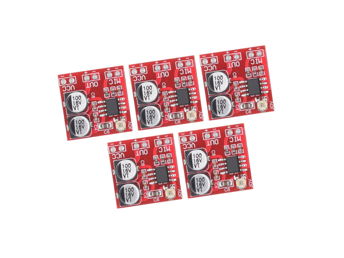 Módulo Amplificador De Microfone Electret Laxiscreed Com Ganho Ajustável E Compatível Com Fonte De 4v A 12v