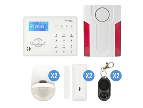 Kit 06 Alarme Gsm + Sirene Flash Externa IPROTECT EVOLUTION