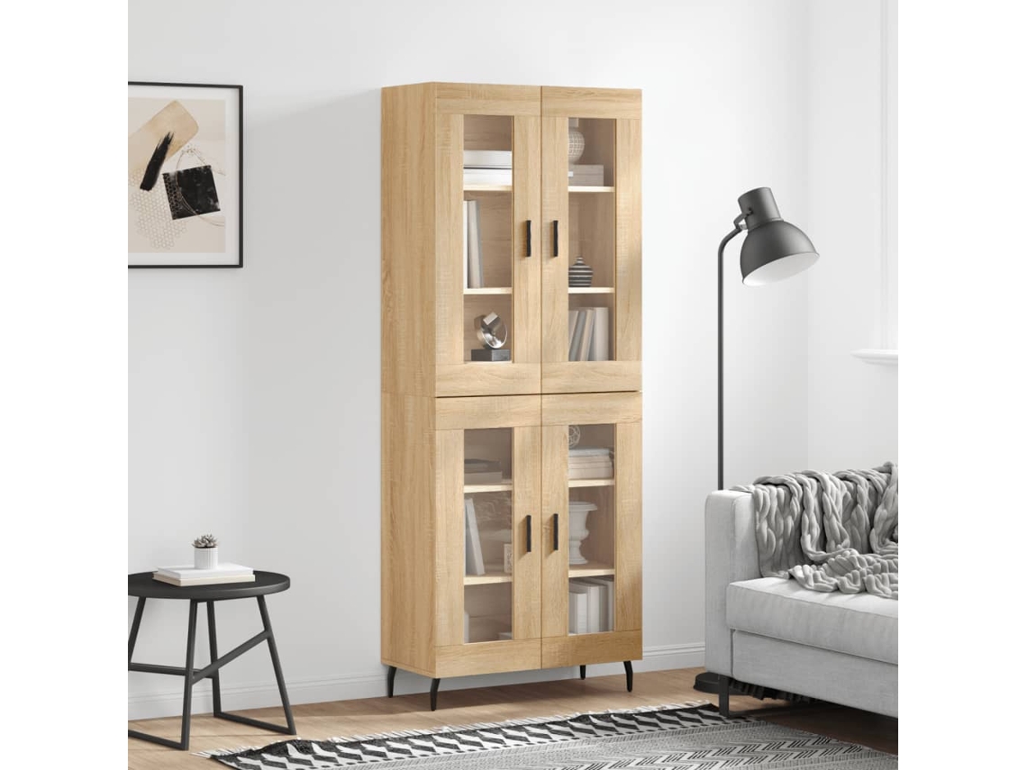 Vidaxl Armário Alto 69,5x34x180 Cm Derivados De Madeira Cor Sonoma
