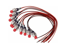 Mini Interruptores De Botão Pressão Momentâneos 20awg Para Carro, Pc, Abajur, Vermelho(10 Unidades), Modou