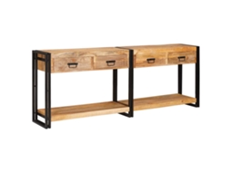 Vidaxl Mesas Consola 2 Unid. Castanho 200 X 33 X 75 Cm