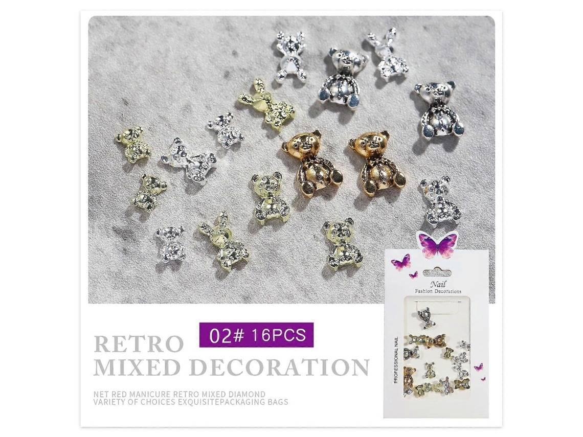 10 Peças De Pingentes De Unhas Strass Dourado Prata Diamante Arte De Unha Artesanato Liga Strass Unhas Decorações De Unhas Suprimentos Hengrongshen