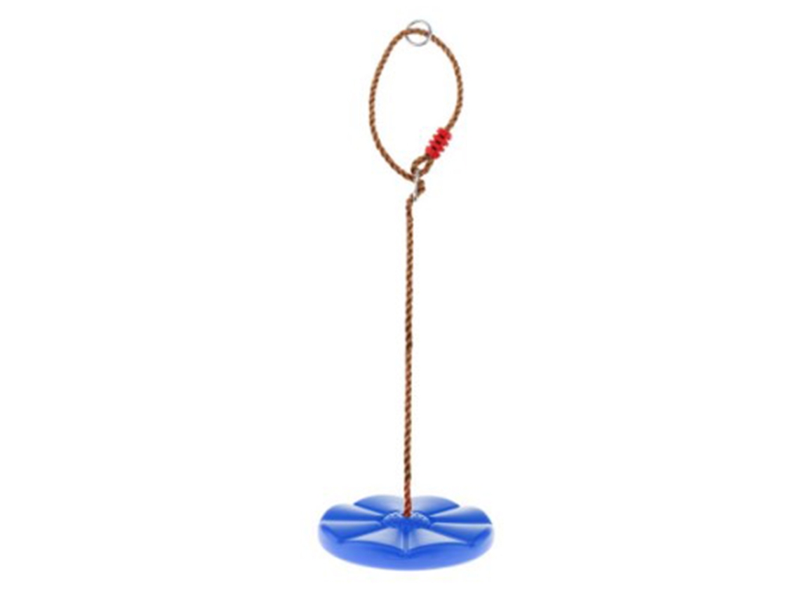 Mali balanço de Disco para Árvore em Plástico Resistente com Corda Pe para Crianças Brinquedo Outdoor Azul