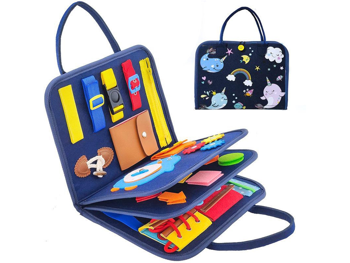 Placa De Atividades Para Crianças Pequenas, 4 Camadas, Brinquedo Sensorial Montessori Para Meninos E Meninas Aquaforge