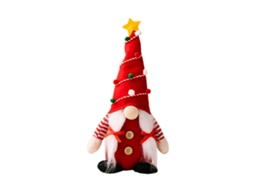 Decoração De Natal Com Chapéu De Algodão Pastoril Laxiscreed Para Árvore E Estrelas, Vermelho Rudolph