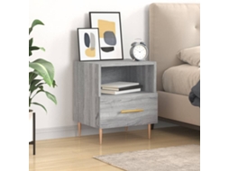 Vidaxl Mesa Cabeceira 40x35x47,5 Cm Derivados Madeira Sonoma Cinza
