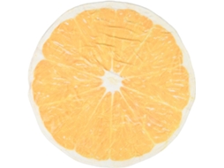 Manta Laranja Fofinha com Estampa de Comida. Macia Lã Coral. Redonda para Sofá, Ideal Casa CHABERLU