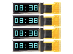 4 Pcs Módulo Display Oled 0.91 Polegadas Interface Spi 15pin Tela Azul
