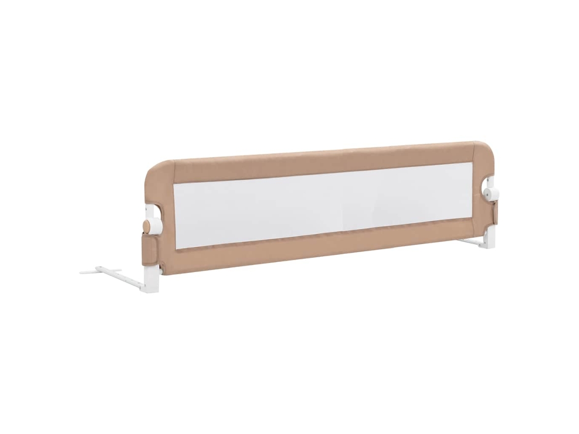 Barra De Segurança Para Cama Vidaxl Cinzento-acastanhado Tecido (150x42cm )