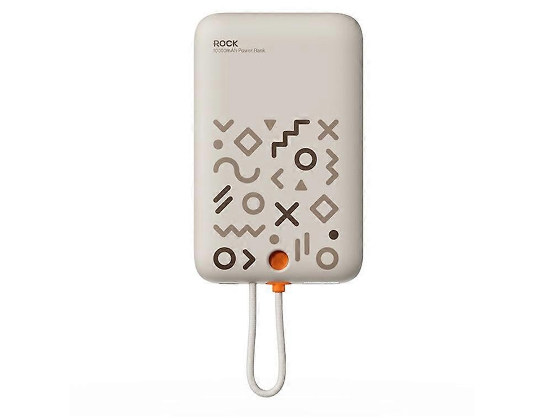 Banco De Energia Magnético Rock P28 10000mah Com Cabo, Carregador Portátil Para Telefone Olysi Shop