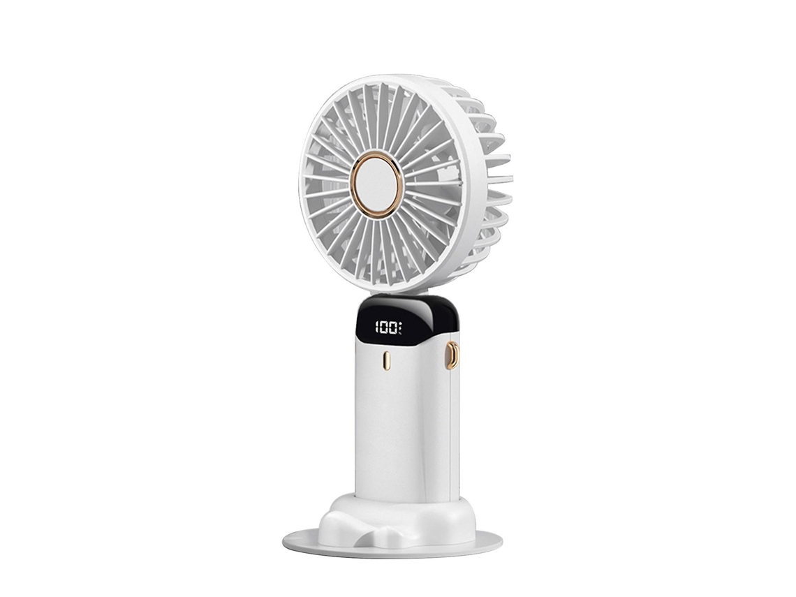 Mini Ventilador Portátil Para Uso Externo Com Suporte Para Bateria Dupla, 5 Velocidades, Para Atividades Ao Ar Livre, Em Ambientes Internos