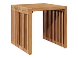 Conjunto 1 Mesa De Jardim Vidaxl Castanho Madeira De Teca Maciça (45 X 45,5 X 45,5 Cm)