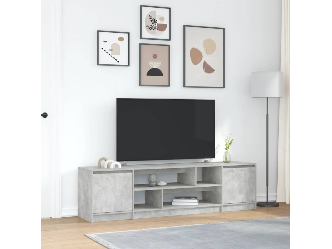 Vidaxl Móvel De Tv 188,5x41x50 Cm Derivados Madeira Cinzento Cimento