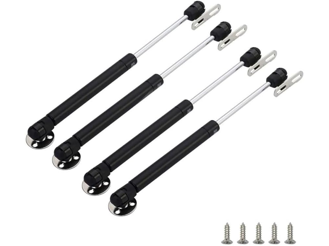 Haste De Suporte Com Mola A Gás Para Armário, 4 Peças, Amortecedores A Gás Para Portas, Pretos, Forças Múltiplas 60n