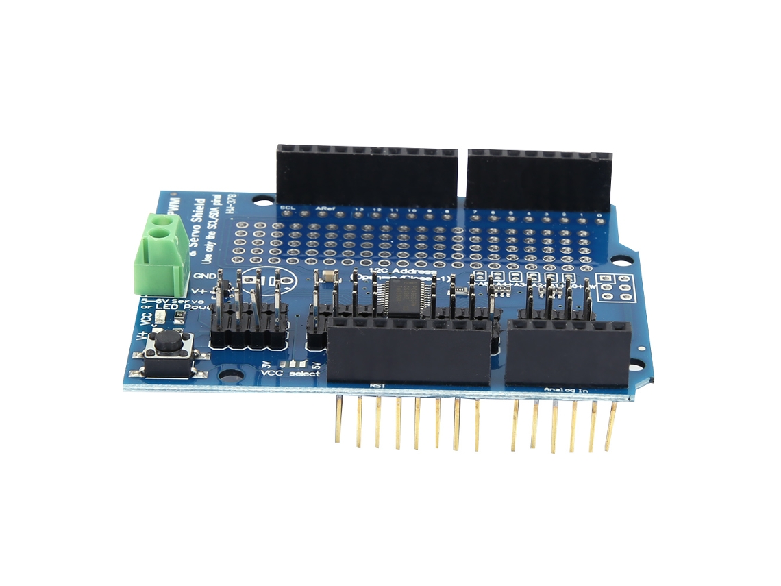 Laxiscreed Shield De Servo 16 Canais, 12 Bits, Pwm 40-1000hz Para Motores Com Saída Lógica 3-5v