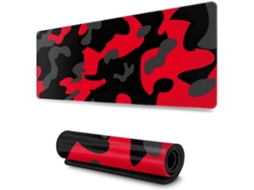 Mousepad Gamer Camuflado Vermelho E Preto Grande Xl Estendido Para Teclado E Mouse, Ideal Para Decoração De Casa E Escritório. Olysi Shop