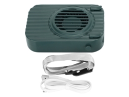 Ventilador De Cuello Mini Usb Portátil Sin Manos Colgante 3 Velocidades Enfriador Verde