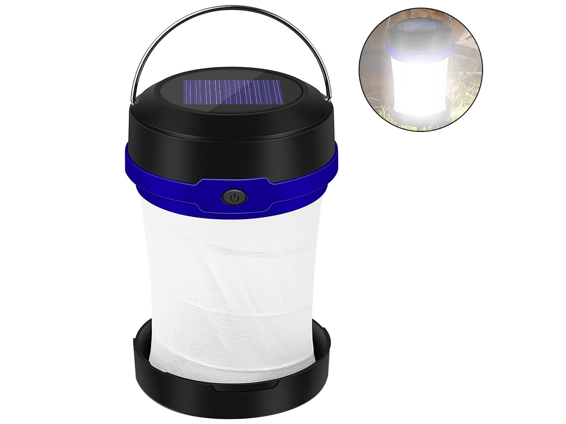 Luz De Campismo Led Alimentada Por Energia Solar - Recarregável Por Energia Solar Ou Usb, Portátil E Dobrável SUNNY SPACES