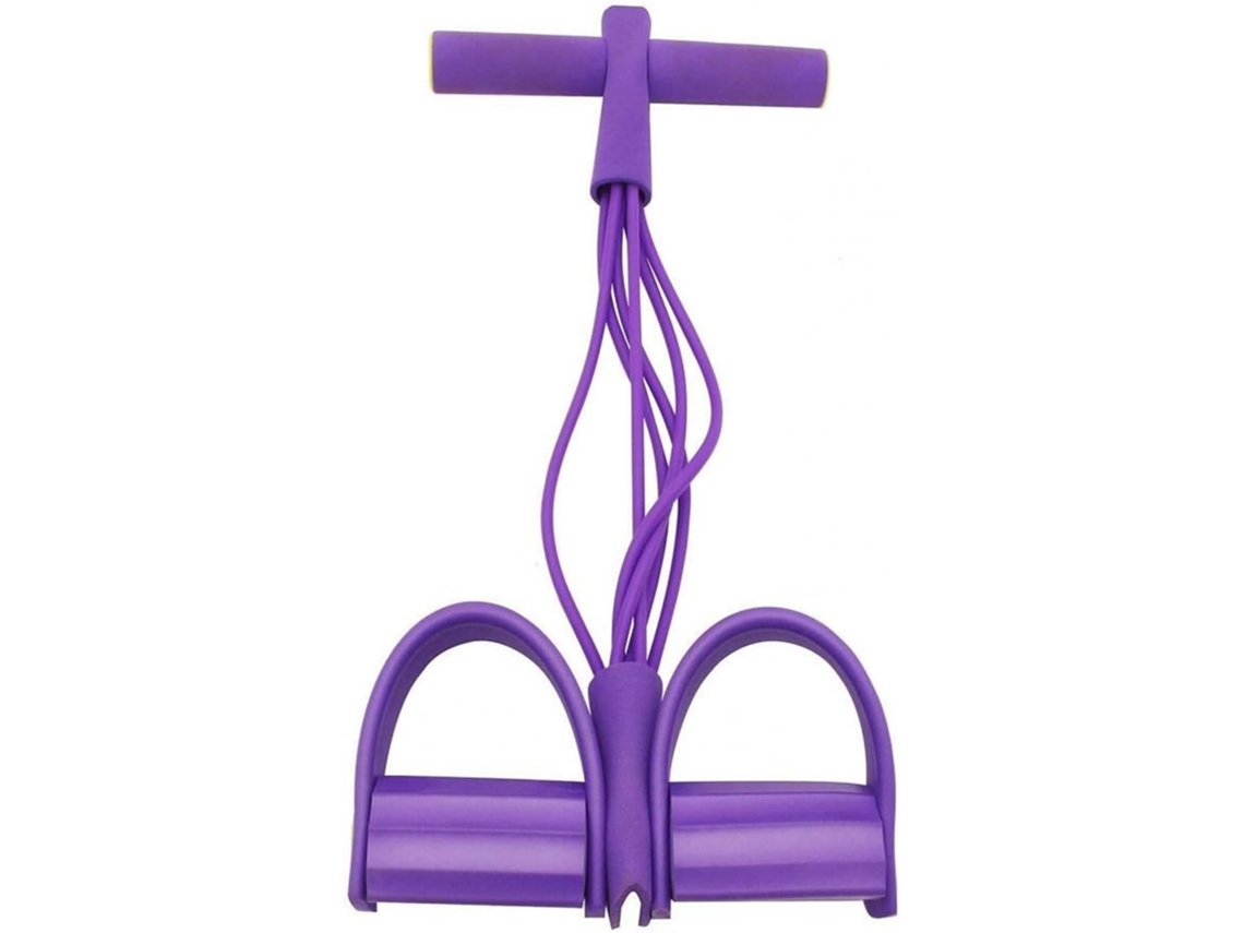 Faixa Elástica De Resistência Para Pedal 45cm Com 6-tubos, Ideal Abdominais, Yoga E Alongamento Corporal Em