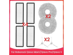 Kit De Acessórios Para Aspirador Robô Roborock Qrevo Maxv/qrevo Pro/qrevo S: Peças De Reposição, Incluindo Panos De Limpeza E Filtros Hepa._ozo