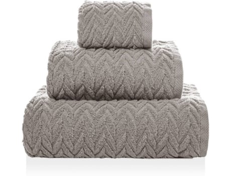 Toalha de Banho BEST INTERIOR Chevron (Castanho - Algodão - 70x140 cm)