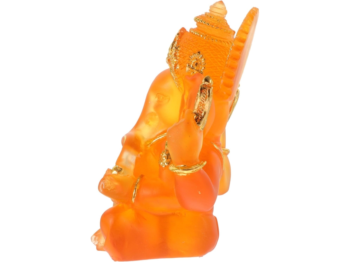 Estátua Elefante Meditativa Pedra Fácil Manusear Atrair Sorte Bênçãos Ideal Decoração Escritório Leve GOKOCO