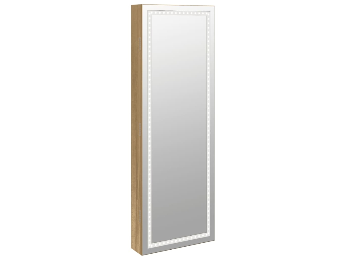 Mirror Jewellery Cabinet, Mirror Jewellery Cabinets Vidaxl Marrom Madeira Processada (n/a)