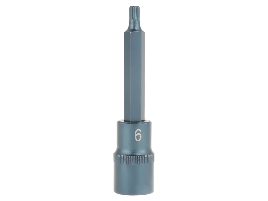 Yuru chave de Fenda Elétrica de 12 Pontas Bit Socket Ferramenta 1/2" 100mm Aço S2 (m6)