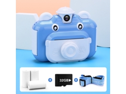 Máquina Fotográfica Instantânea ENKERS  1080P Hd com Cartão de 32 Gb Azul