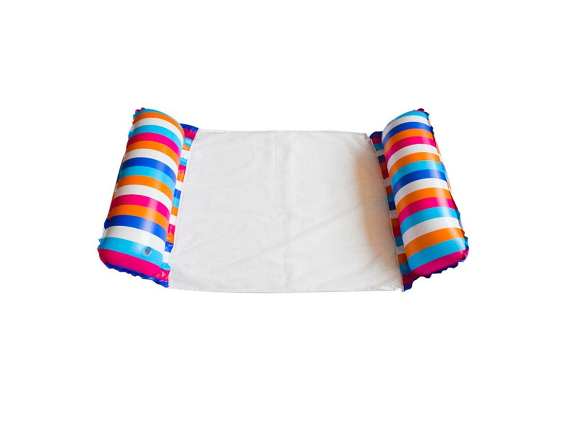 Colchão Inflável Para Piscina, 2 Peças, Rede Para Piscina, Azul E Laranja_qcx