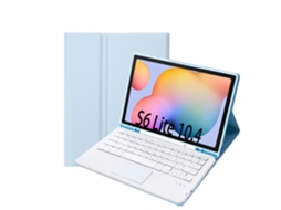 Capa Com Teclado Bluetooth Xiaomi Samsung Tab S6 Lite 10.4 Com Tampa Destacável, Com Touchpad E Bandeja Para Caneta