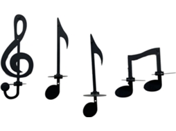 Castiçal De Metal Elegante Em Formato De Nota Musical Para Canhotos, Para Decoração De Interiores Moderna