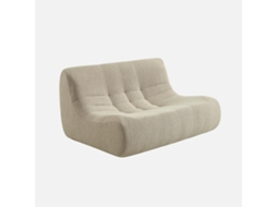 Sofá Modular Em Tecido Bouclé, 2 Lugares, Bege