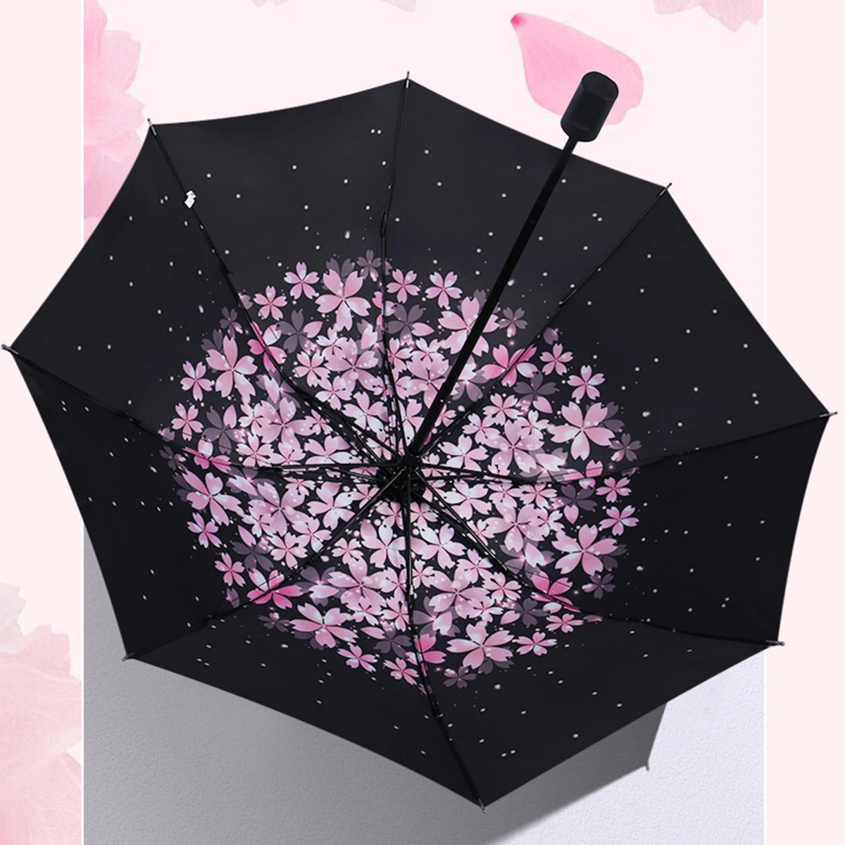 Guarda sol Feminino com Estampa de Cerejeira MDUG (proteção Uv)