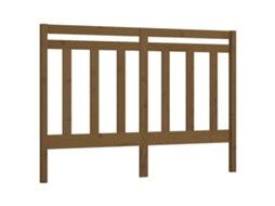 Cabeceira de cama MAISON EXCLUSIVE em pinho maciço castanho, 141x4x100 cm