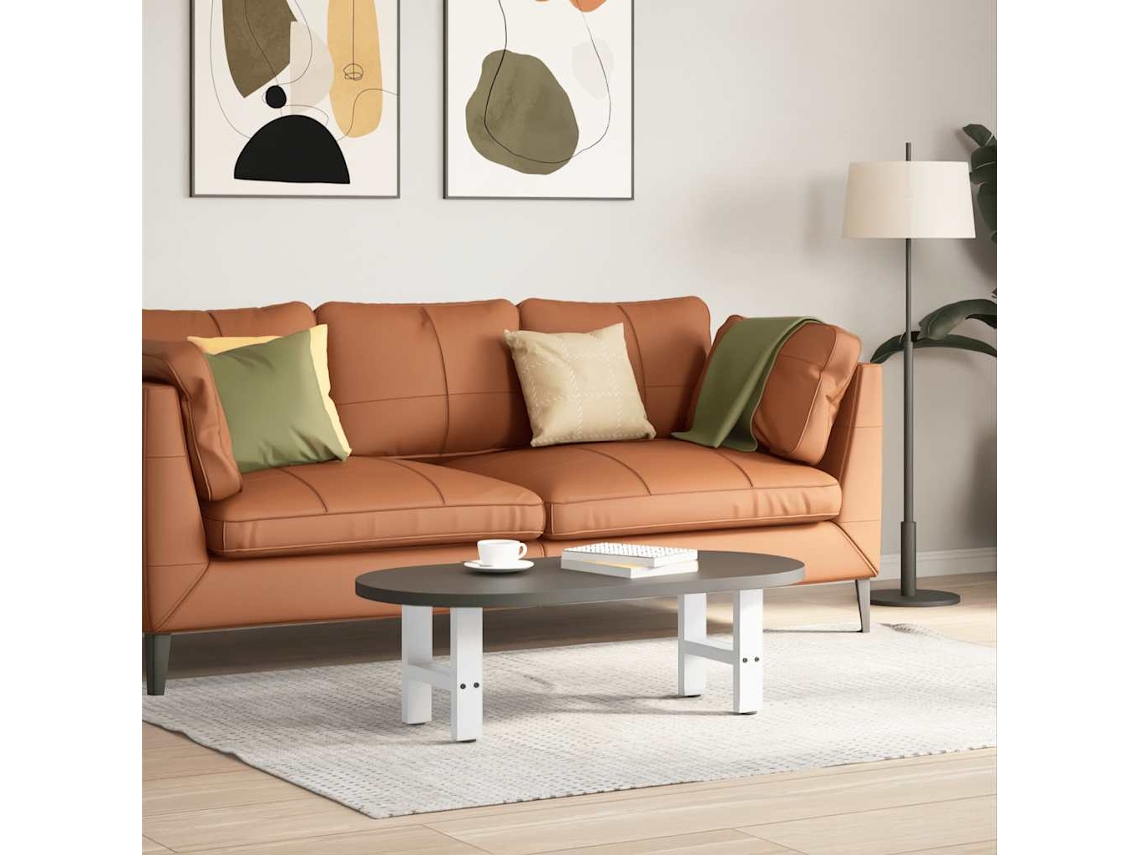 Vidaxl Pés Para Mesa De Centro , Brancos, 2 Peças, 30x(30-31) Cm, Aço