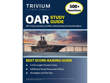 Livro OAR Study Guide 500 Practice Questions and Officer Aptitude Rating Test Prep 5th Edition de Elissa Simon (Inglês)