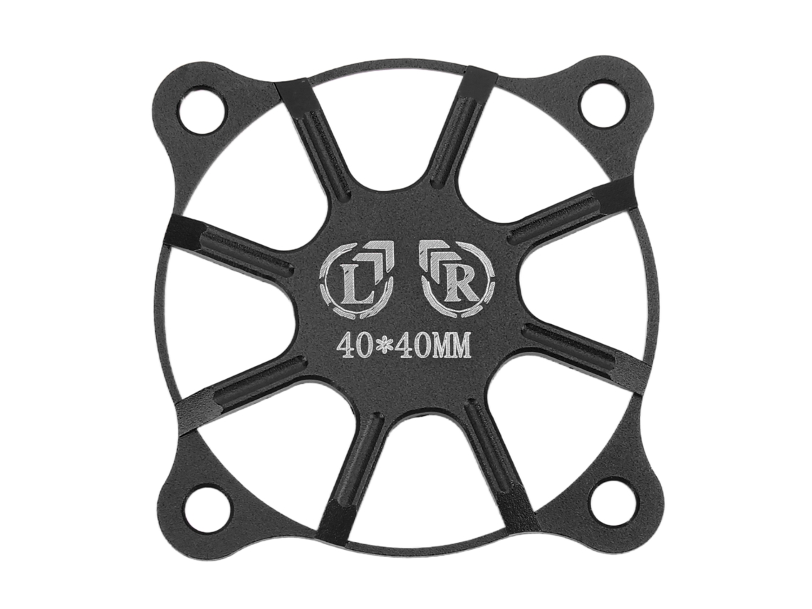 Capa de Ventoinha de Resfriamento 40x40mm Alumínio Preta Rc