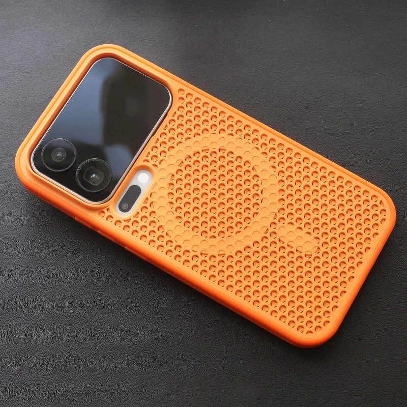 Capa Protetora Magnética Para Dissipação De Calor (xiaomi 17 Pro Laranja), Com Acabamento Fosco.